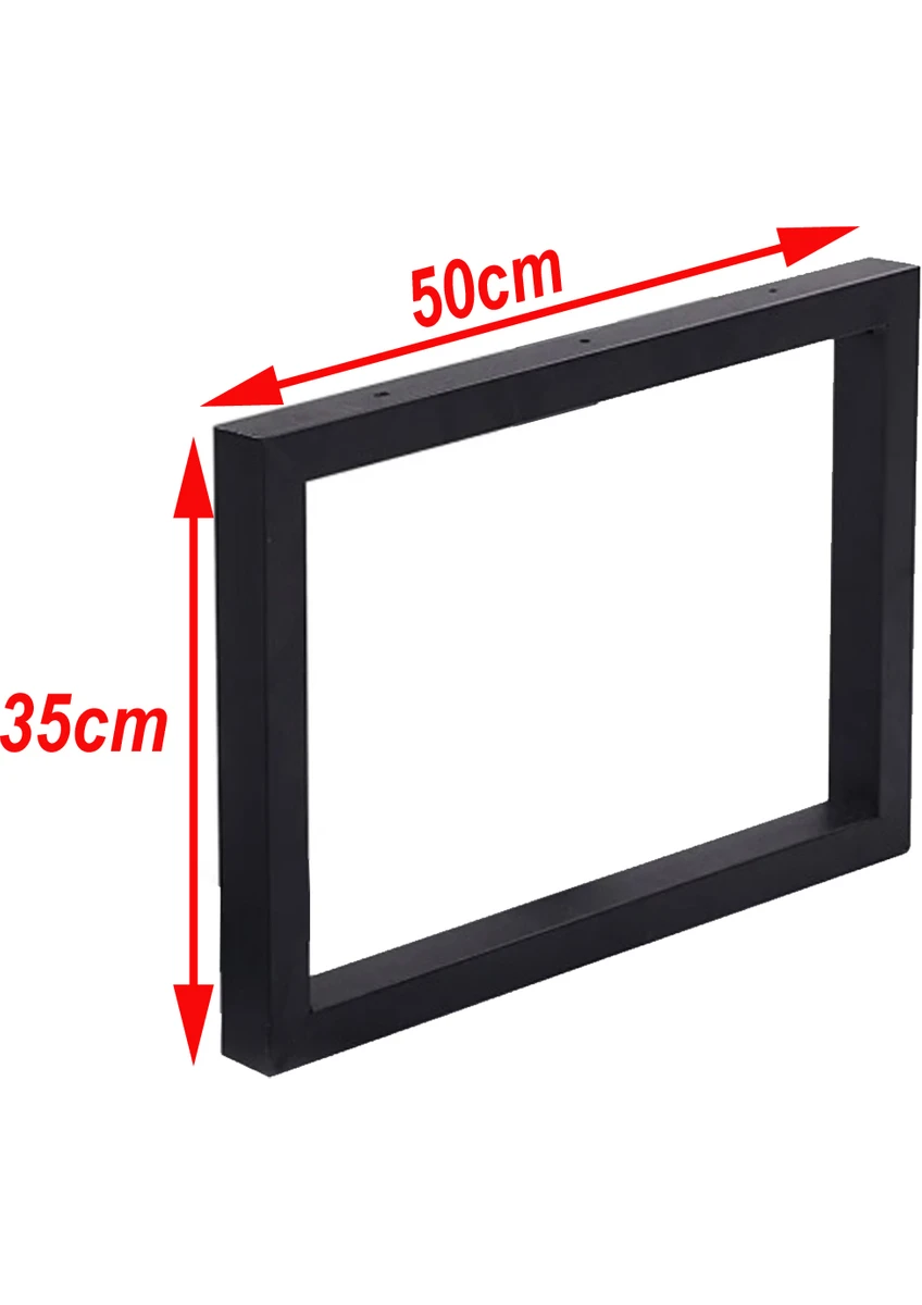 Bank Ayağı Bench Puf Orta Sehpa Ayakları 2 Adet 35 cm Siyah Metal Ayak
